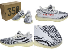 画像をギャラリービューアに読み込む, 新品同様品 ADIDAS アディダス イージーブースト ゼブラ V2 350 スニーカー CP9654 サイズUS5 23cm ホワイト ブラック 中古 4b008804