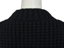 画像をギャラリービューアに読み込む, 極美品 SACAI サカイ パターン編 モヘヤ混 セーター 長袖ニット 23-06851 ブラック サイズ1 中古 4b008809