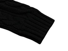 画像をギャラリービューアに読み込む, 極美品 SACAI サカイ パターン編 モヘヤ混 セーター 長袖ニット 23-06851 ブラック サイズ1 中古 4b008809