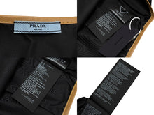 Load image into Gallery viewer, 新品未使用 PRADA プラダ レザートリムミニスカート トライアングルロゴ 21H969 ナイロン ブラック ブラウン サイズ38 中古 4b008815