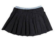 画像をギャラリービューアに読み込む, 新品未使用 MIUMIU ミュウミュウ プリーツ バタヴィア ミニスカート MG2388 サイズ36 ネイビー チェック柄 レイヤード 中古 4b008821