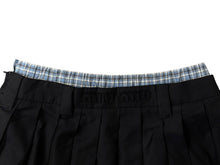 画像をギャラリービューアに読み込む, 新品未使用 MIUMIU ミュウミュウ プリーツ バタヴィア ミニスカート MG2388 サイズ36 ネイビー チェック柄 レイヤード 中古 4b008821