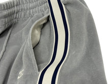 Load image into Gallery viewer, 極美品 CELINE セリーヌ トラックスーツパンツ ベルベットジャージー サイズS RP066748Q グレー ネイビー アイボリー 中古 4b008853