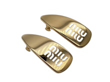 画像をギャラリービューアに読み込む, 極美品 MIUMIU ミュウミュウ ヘアピンセット ブランドロゴ アクセサリー 5IF173 メタル ゴールド金具 中古 4b008859