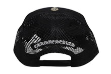 画像をギャラリービューアに読み込む, 新品未使用 CHROME HEARTS クロムハーツ TRUCKER CAP トラッカーキャップ セメタリーレザーパッチ メッシュキャップ ブラック 中古 4b008863