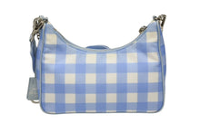 画像をギャラリービューアに読み込む, PRADA プラダ ショルダーバッグ アクセサリーポーチ トライアングルロゴ イタリア製 ナイロン ブルー 美品 中古 4b008870