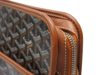 画像をギャラリービューアに読み込む, 極美品 GOYARD ゴヤール ジュバンスMM ポーチ クラッチバッグ ゴヤールディンキャンバス カーフスキン ブラウン 中古 4b008881