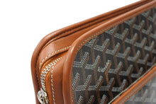 画像をギャラリービューアに読み込む, 極美品 GOYARD ゴヤール ジュバンスMM ポーチ クラッチバッグ ゴヤールディンキャンバス カーフスキン ブラウン 中古 4b008881