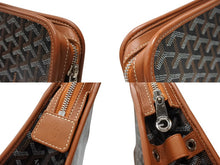 画像をギャラリービューアに読み込む, 極美品 GOYARD ゴヤール ジュバンスMM ポーチ クラッチバッグ ゴヤールディンキャンバス カーフスキン ブラウン 中古 4b008881