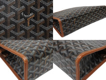 画像をギャラリービューアに読み込む, 極美品 GOYARD ゴヤール ジュバンスMM ポーチ クラッチバッグ ゴヤールディンキャンバス カーフスキン ブラウン 中古 4b008881