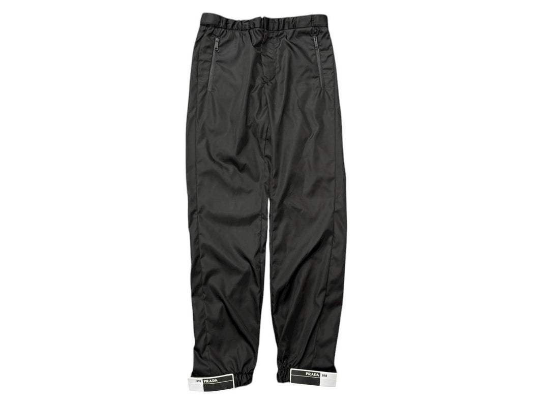 極美品 PRADA プラダ ナイロンパンツ UP0008 S181 I18 ルーマニア製 ポリアミド ブラック サイズ46 中古 4b008886