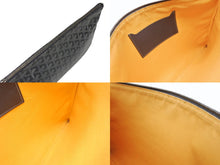 画像をギャラリービューアに読み込む, GOYARD ゴヤール セナMM クラッチバッグ ヘリンボーン柄 グレー PVC レザー シルバー金具 美品 中古 4b008889