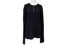 Load image into Gallery viewer, 極美品 CHROME HEARTS クロムハーツ SAILIN ON THRML サーマル長袖Tシャツ サイズM ブラック セメタリークロス刺繍 中古 4b008915