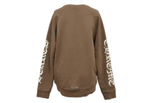 画像をギャラリービューアに読み込む, CHROME HEARTS クロムハーツ Y NOT SLO RIDE クルーネックスウェットシャツ サイズM ラグラン ブラウン CHロゴ刺繍 美品 中古 4b008917