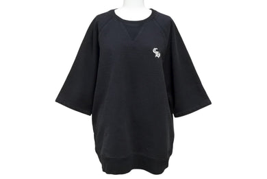 CHROME HEARTS クロムハーツ Y NOT SLOW RIDE 半袖スウェットシャツ サイズL ラグラン ブラック CHロゴ刺繍 美品 中古 4b008918