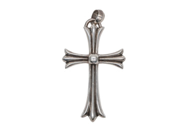 極美品 CHROME HEARTS クロムハーツ ラージCHクロス Wベイル ペンダントトップ チャーム 重量約45.3g STERLING刻印 中古 4b008921