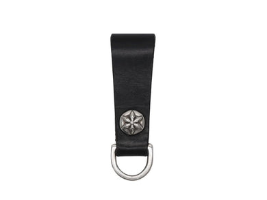 CHROME HEARTS クロムハーツ BELT LOOP D RING 6Pスター ベルトループ Dキーリング 重量約20.9g レザー シルバー925 美品 中古 4b008944