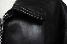 画像をギャラリービューアに読み込む, Yohji Yamamoto POUR HOMME ヨウジヤマモトプールオム 1991AW 杖村さえ子 ピンナップガール レザージャケット サイズM 美品 中古 4b008950
