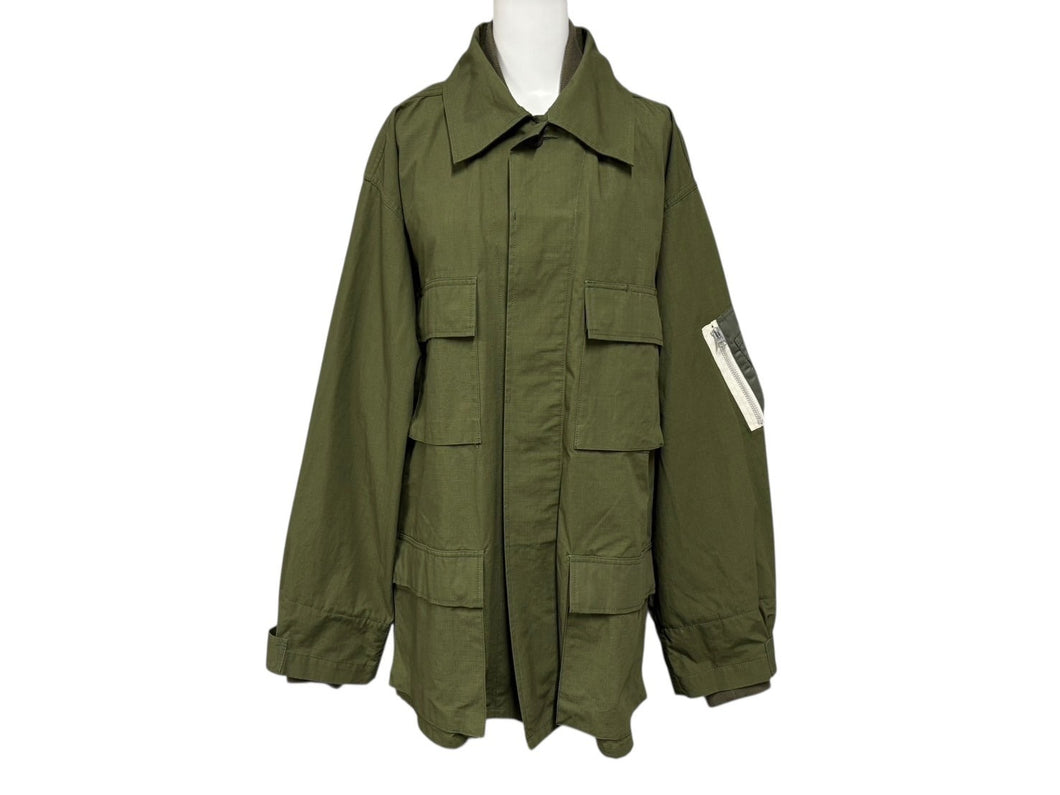 極美品 SACAI サカイ ミリタリージャケット MA1 ドッキング 23-03239M コットン ナイロン カーキ オレンジ サイズ3 中古 4b009022