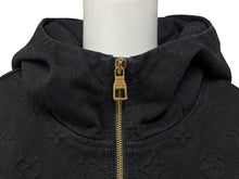 Load image into Gallery viewer, 極美品 LOUIS VUITTON ルイヴィトン 22AW ジップアップフーディー パーカー RM222M OK4 HNA10W サイズ56 モノグラム ブラック 中古 4b009023