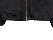 Load image into Gallery viewer, 極美品 LOUIS VUITTON ルイヴィトン 22AW ジップアップフーディー パーカー RM222M OK4 HNA10W サイズ56 モノグラム ブラック 中古 4b009023