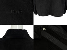 画像をギャラリービューアに読み込む, Christian Dior クリスチャンディオール スウェードジャケット 013L428A0444 サイズ54 ロゴテープ ブラック レザー 美品 中古 4b009026