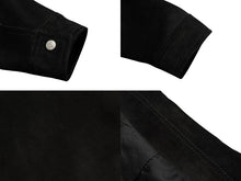 画像をギャラリービューアに読み込む, Christian Dior クリスチャンディオール スウェードジャケット 013L428A0444 サイズ54 ロゴテープ ブラック レザー 美品 中古 4b009026