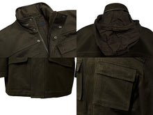 画像をギャラリービューアに読み込む, 極美品 PHOEBE PHILO フィービーファイロ ジャケット BV04 CO2226 709DK スロバキア製 コットン カーキ シルバー金具 サイズ38 中古 4b009027