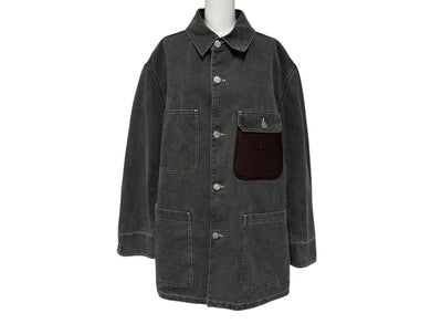 極美品 Dior ディオール × STONE ISLAND ストーンアイランド カバーオール ジャケット 24AW 493D496A385X サイズ54 グレー 中古 4b009034