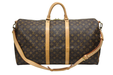 LOUIS VUITTON ルイヴィトン キーポル バンドリエール55 ボストンバッグ M41414 モノグラム ブラウン 美品 中古 4b009053