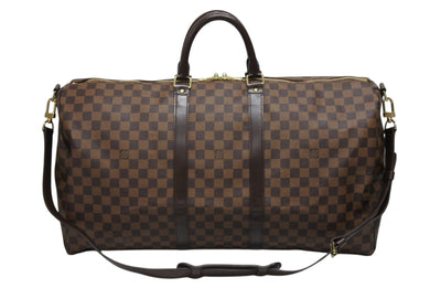 極美品 LOUISVUITTON ルイヴィトン ボストンバッグ N41414 キーポルバンドリエール55 ダミエエベヌ ゴールド金具 中古 4b009054