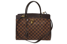 画像をギャラリービューアに読み込む, 極美品 LOUIS VUITTON ルイヴィトン リヴォリBB 2WAYバッグ N41152 ダミエ エベヌ ブラウン PVC レザー ゴールド金具 中古 4b009060