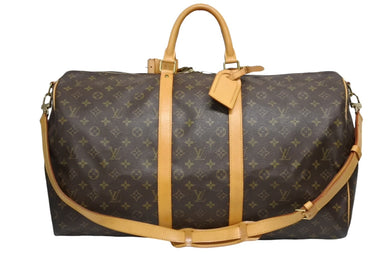 LOUIS VUITTON ルイヴィトン キーポル バンドリエール55 ボストンバッグ M41414 モノグラム ブラウン 美品 中古 4b009068