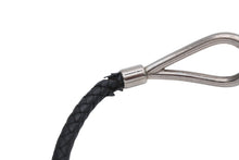 Load image into Gallery viewer, HERMES エルメス Jumbo H ジャンボブレスレット アクセサリー レザー ブラック シルバー金具 美品 中古 4b009074