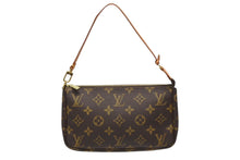 画像をギャラリービューアに読み込む, LOUIS VUITTON ルイヴィトン ポシェット アクセソワール アクセサリーポーチ M51980 モノグラム ブラウン レザー PVC 美品 中古 4b009077