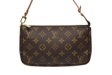 画像をギャラリービューアに読み込む, LOUIS VUITTON ルイヴィトン ポシェット アクセソワール アクセサリーポーチ M51980 モノグラム ブラウン レザー PVC 美品 中古 4b009077