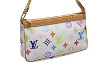 画像をギャラリービューアに読み込む, LOUIS VUITTON ルイヴィトン ポシェット アクセソワール アクセサリーポーチ M92649 ホワイト マルチカラー 村上隆 美品 中古 4b009083