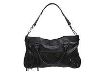 Load image into Gallery viewer, BALENCIAGA バレンシアガ ザ ファースト ハンドバッグ ショルダーバッグ ブラック レザー 103208 ブラック金具 美品 中古 4b009098