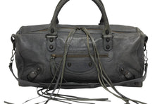 Load image into Gallery viewer, BALENCIAGA バレンシアガ THE TWIGGY ザ ツィギー 2WAYバッグ 128523 レザー グレー ガンメタ金具 美品 中古 4b009100
