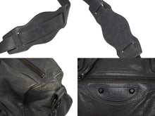 Load image into Gallery viewer, BALENCIAGA バレンシアガ THE TWIGGY ザ ツィギー 2WAYバッグ 128523 レザー グレー ガンメタ金具 美品 中古 4b009100