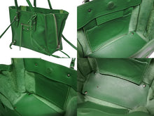 Load image into Gallery viewer, BALENCIAGA バレンシアガ ペーパーミニ 2WAYハンドバッグ 357333 イタリア製 レザー グリーン シルバー金具 美品 中古 4b009101