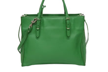 Load image into Gallery viewer, BALENCIAGA バレンシアガ ペーパーミニ 2WAYハンドバッグ 357333 イタリア製 レザー グリーン シルバー金具 美品 中古 4b009101
