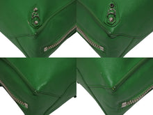 Load image into Gallery viewer, BALENCIAGA バレンシアガ ペーパーミニ 2WAYハンドバッグ 357333 イタリア製 レザー グリーン シルバー金具 美品 中古 4b009101