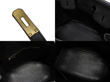 画像をギャラリービューアに読み込む, 新品同様 HERMES エルメス BIRKIN バーキン35 ブラック ゴールド金具 トリヨンクレマンス ハンドバッグ T刻印 中古 4b009106