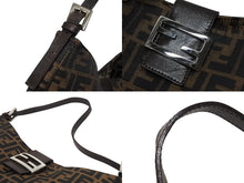 画像をギャラリービューアに読み込む, 極美品 FENDI フェンディ ホーボー ワンショルダーバッグ 26729 ズッカ柄 キャンバス レザー ブラウン シルバー金具 中古 4b009114