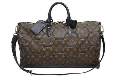 極美品 LOUIS VUITTON ルイヴィトン 09AW キーポル バンドリエール45 ボストンバッグ M56713 モノグラム マカサー ヘキサゴン 中古 4b009120