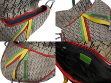 画像をギャラリービューアに読み込む, 極美品 Christian Dior クリスチャンディオール サドルバッグ ハンドバッグ ラスタカラー シルバー 04年 中古 4b009122