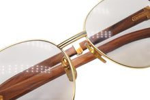 画像をギャラリービューアに読み込む, CARTIER カルティエ ウッドテンプル サングラス アイウェア サイズ55◻︎18 135 メタル ゴールド シルバー 美品 中古 4b009123
