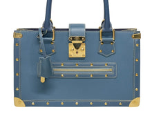 画像をギャラリービューアに読み込む, 極美品 LOUIS VUITTON ルイヴィトン スハリ ファビュロー トートバッグ ハンドバッグ M91813 ブルー 中古 4b009124