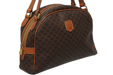 Load image into Gallery viewer, CELINE セリーヌ ヴィンテージ ハンドバッグ カバン ハンドバック 半月型 マカダム ゴールド金具 ブラウン 美品 中古 4b009127